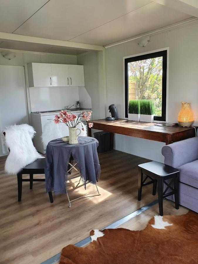 Houten Huisje Tussen Paarden Nieuwerkerken Экстерьер фото